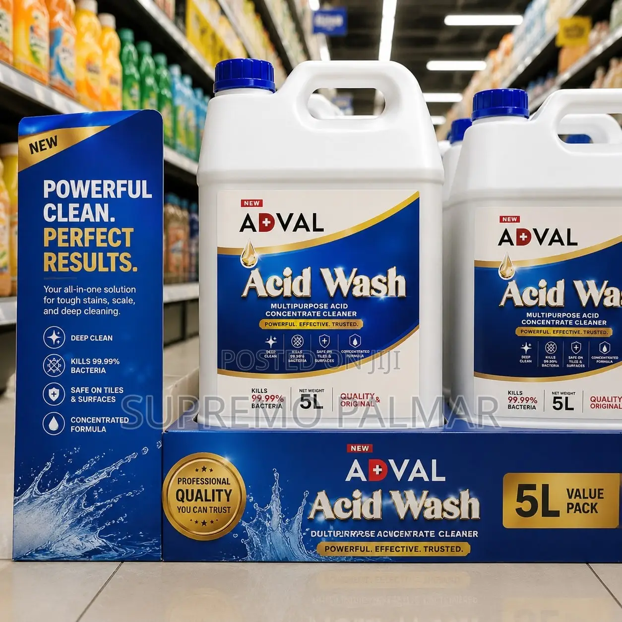 Adval Acid Wash 5L - Concentrated Tile, Concrete Rust Stain Cleaner