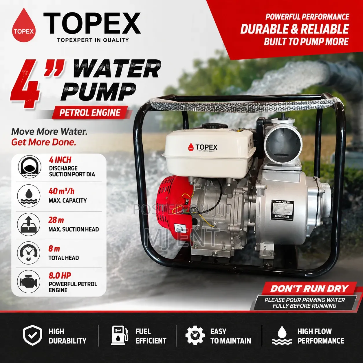 4 Inch Petrol Water Pump