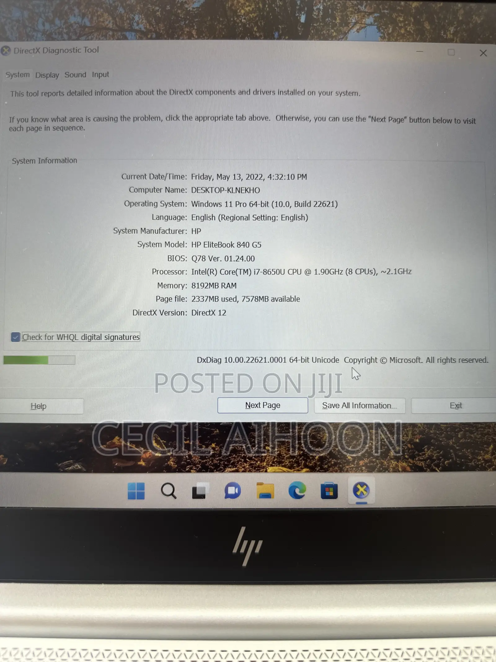 Laptop HP EliteBook 840 G5 8GB Intel Core i7 SSD 256GB