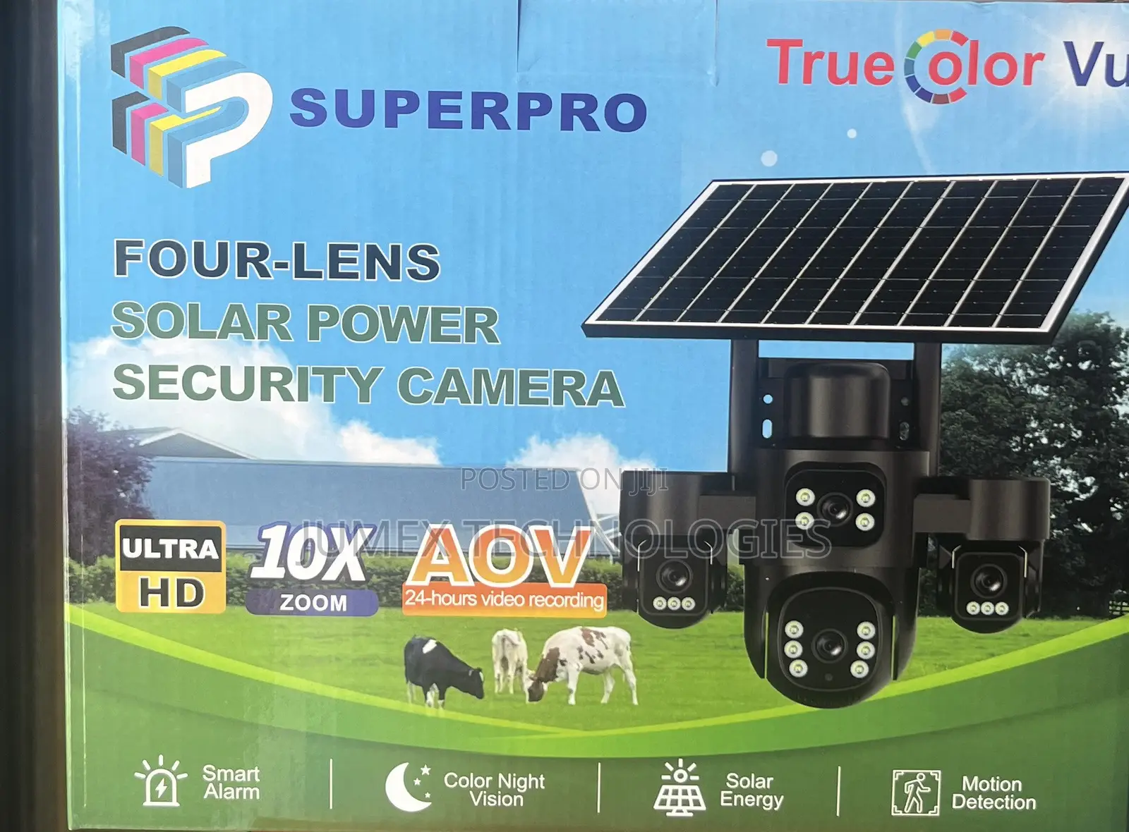 Superpro Four-Lens Solar Security Camera