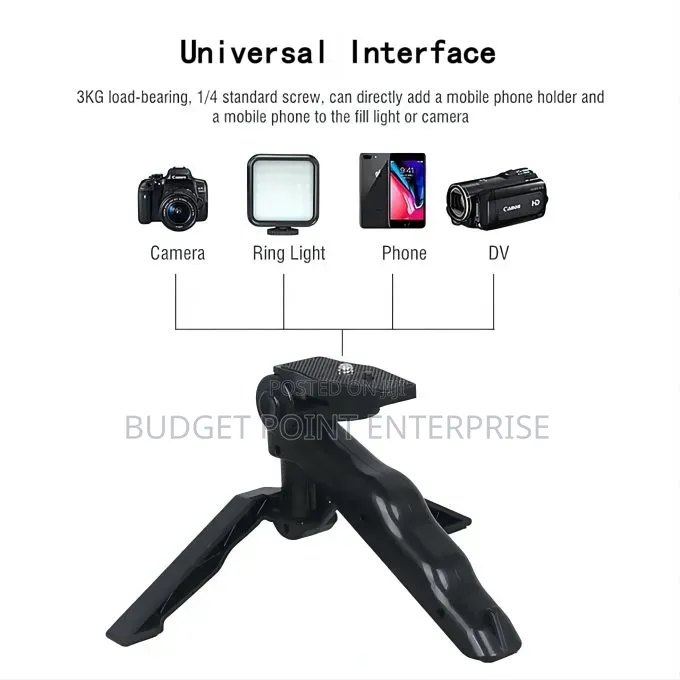 Phone Vlog Video Kit With Adjustable Tripod, Light, Mic for Video