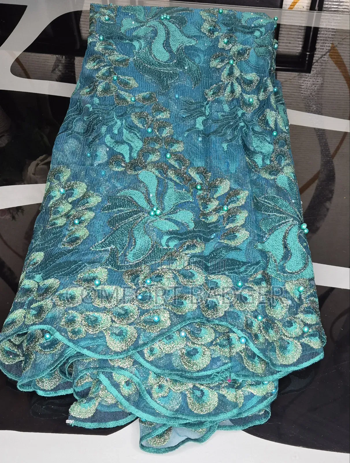 Classy Green Embroidery Net Lace