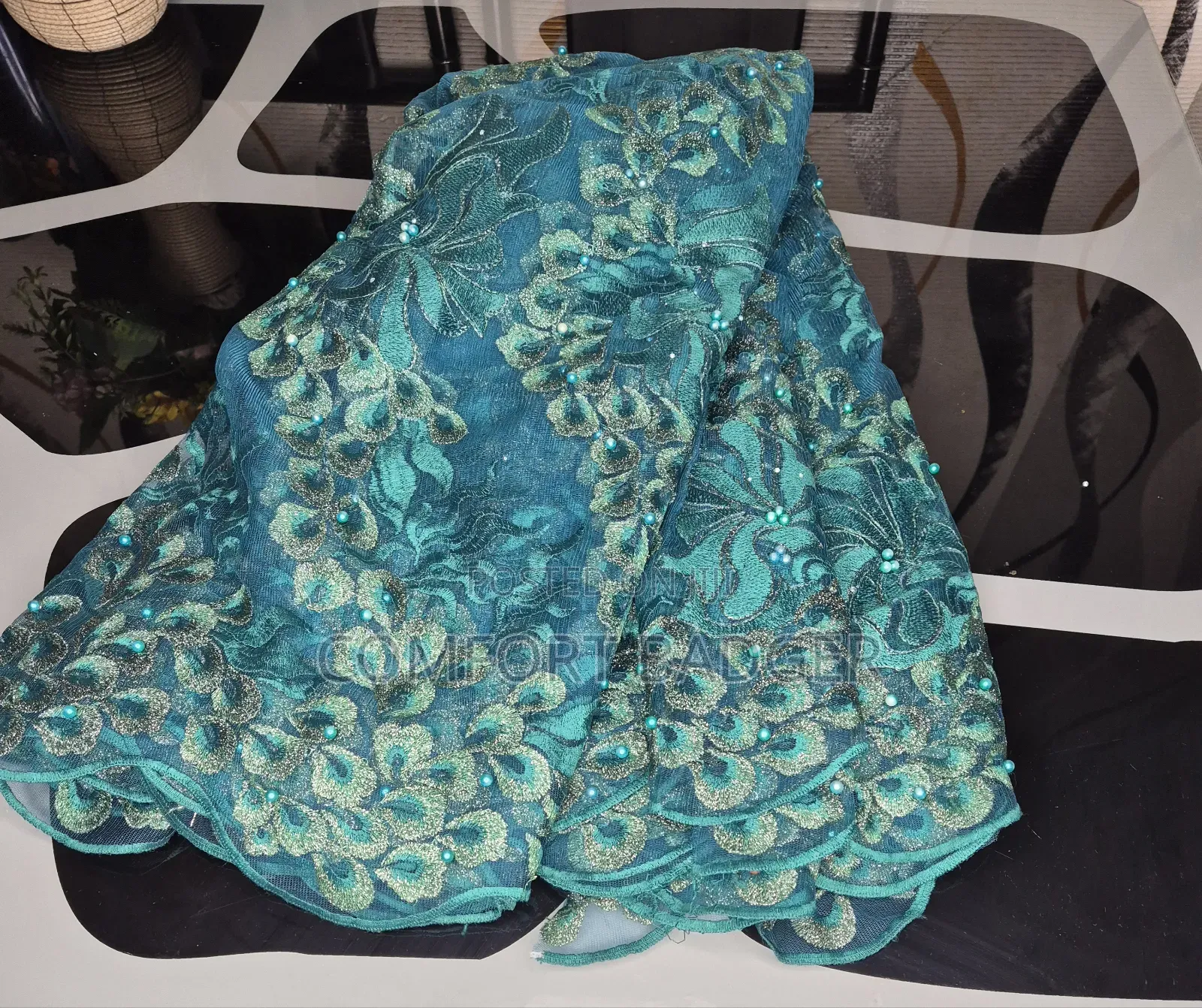 Classy Green Embroidery Net Lace
