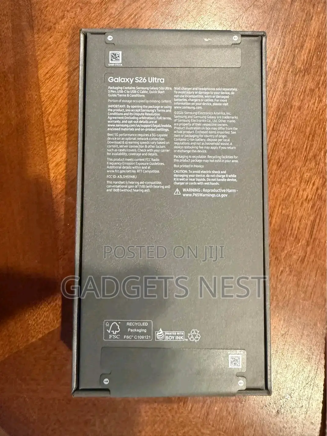 New Samsung Galaxy S26 Ultra 5G 1 TB Black