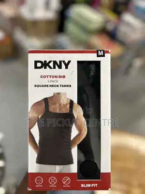 DKNY Cotton Rib 4 Pack Square Neck Tanks