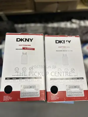 DKNY Cotton Rib 4 Pack Square Neck Tanks