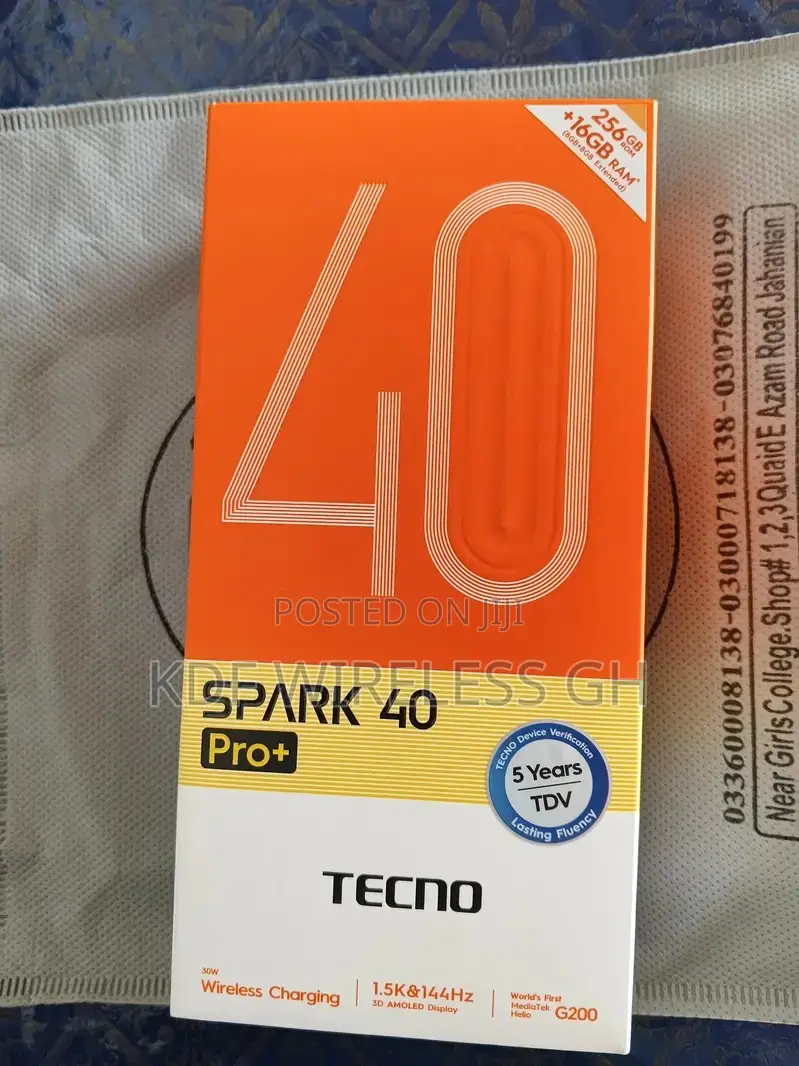 New Tecno Spark 40 Pro+ 256 GB Black