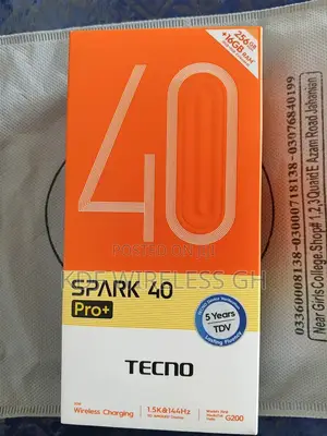 New Tecno Spark 40 Pro+ 256 GB Black