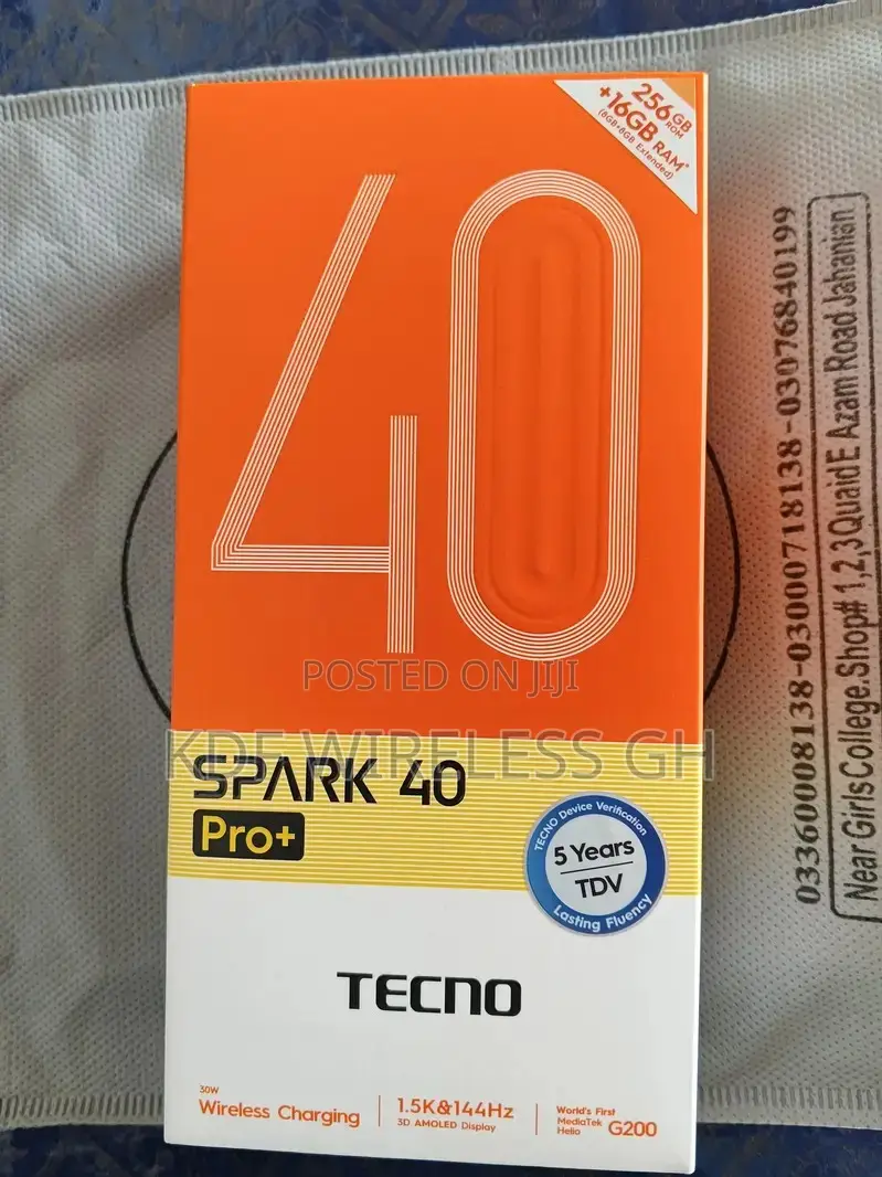 New Tecno Spark 40 Pro+ 256 GB Black
