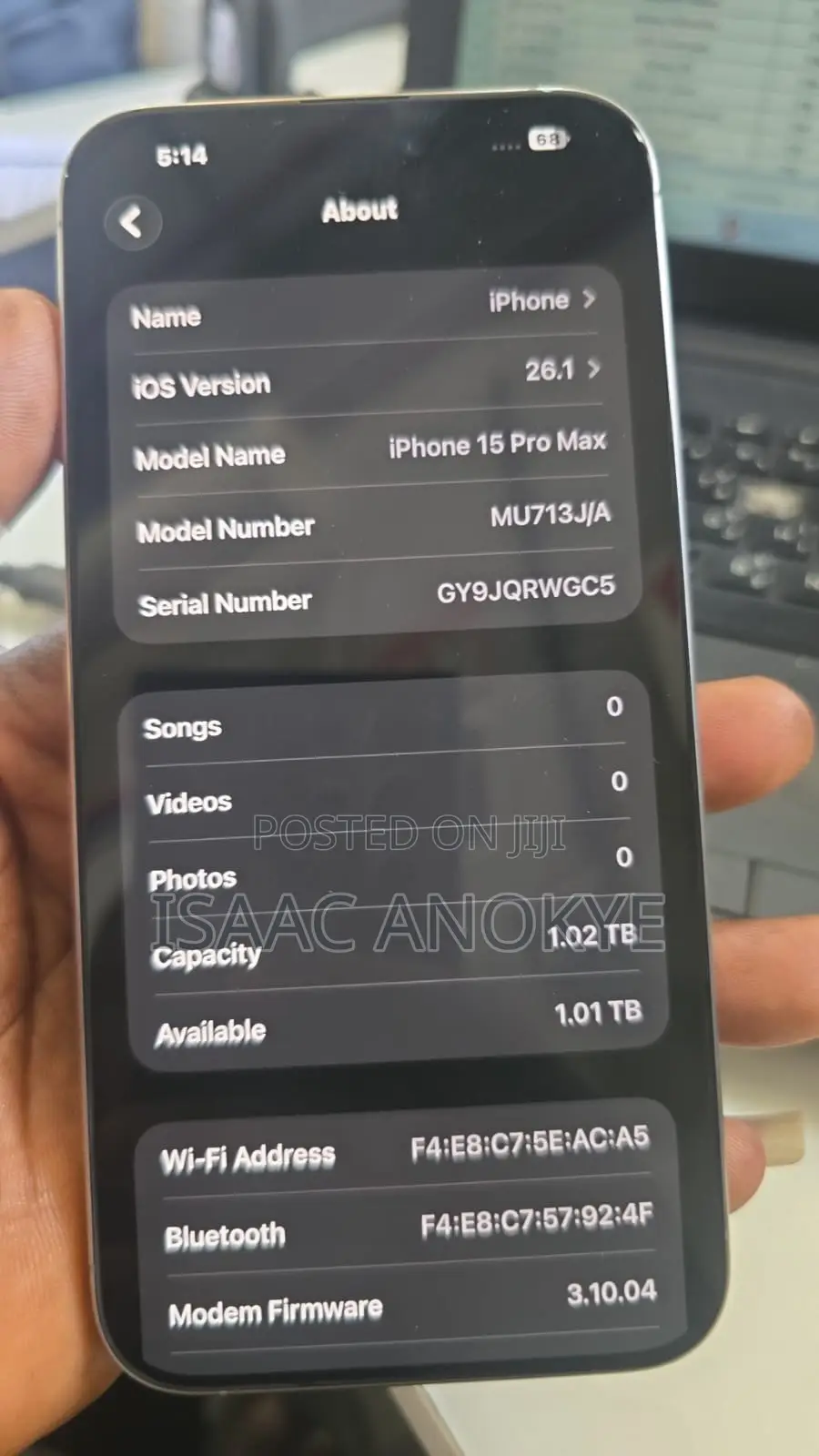 Apple iPhone 15 Pro Max 1 TB Gray