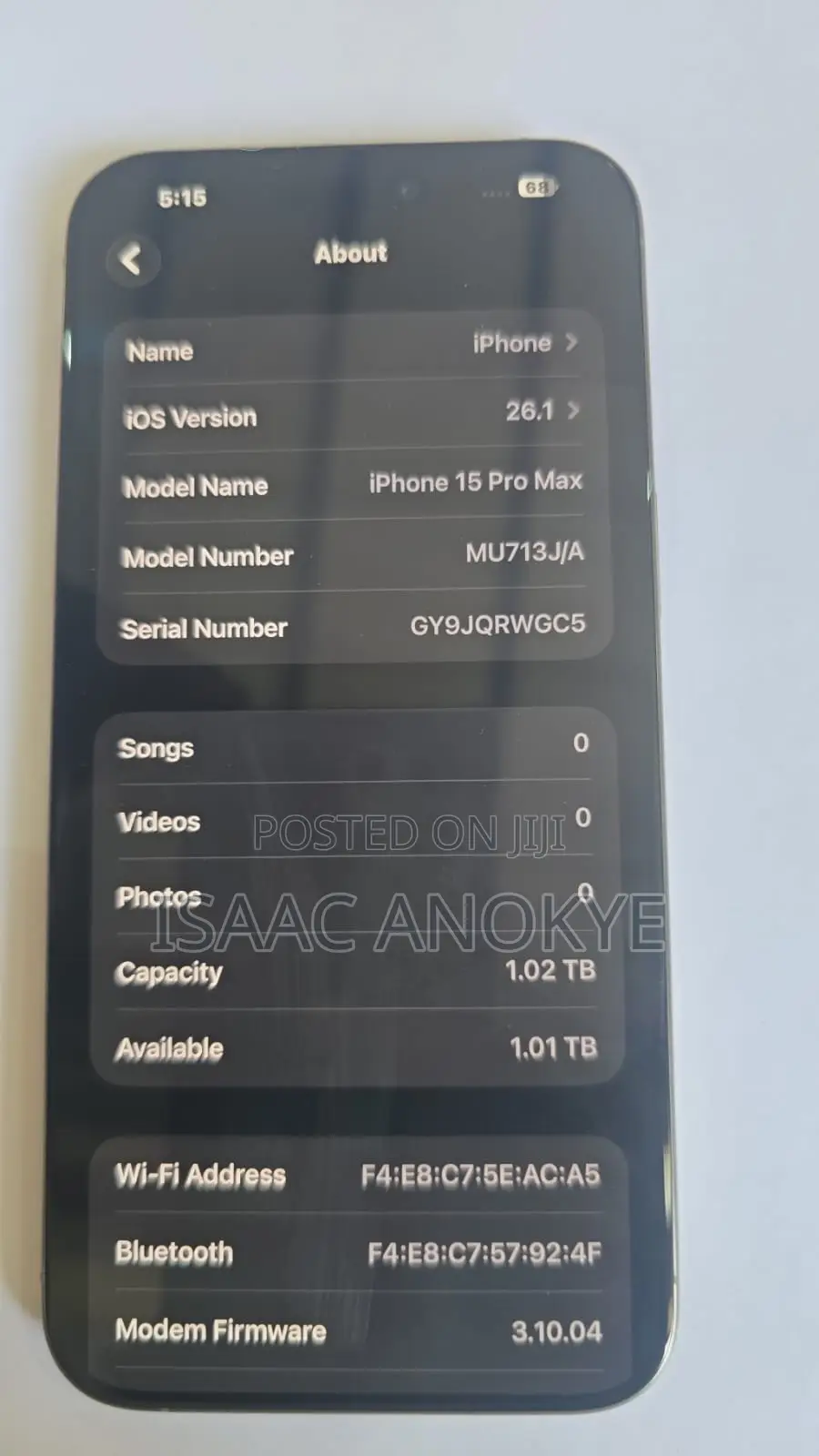 Apple iPhone 15 Pro Max 1 TB Gray