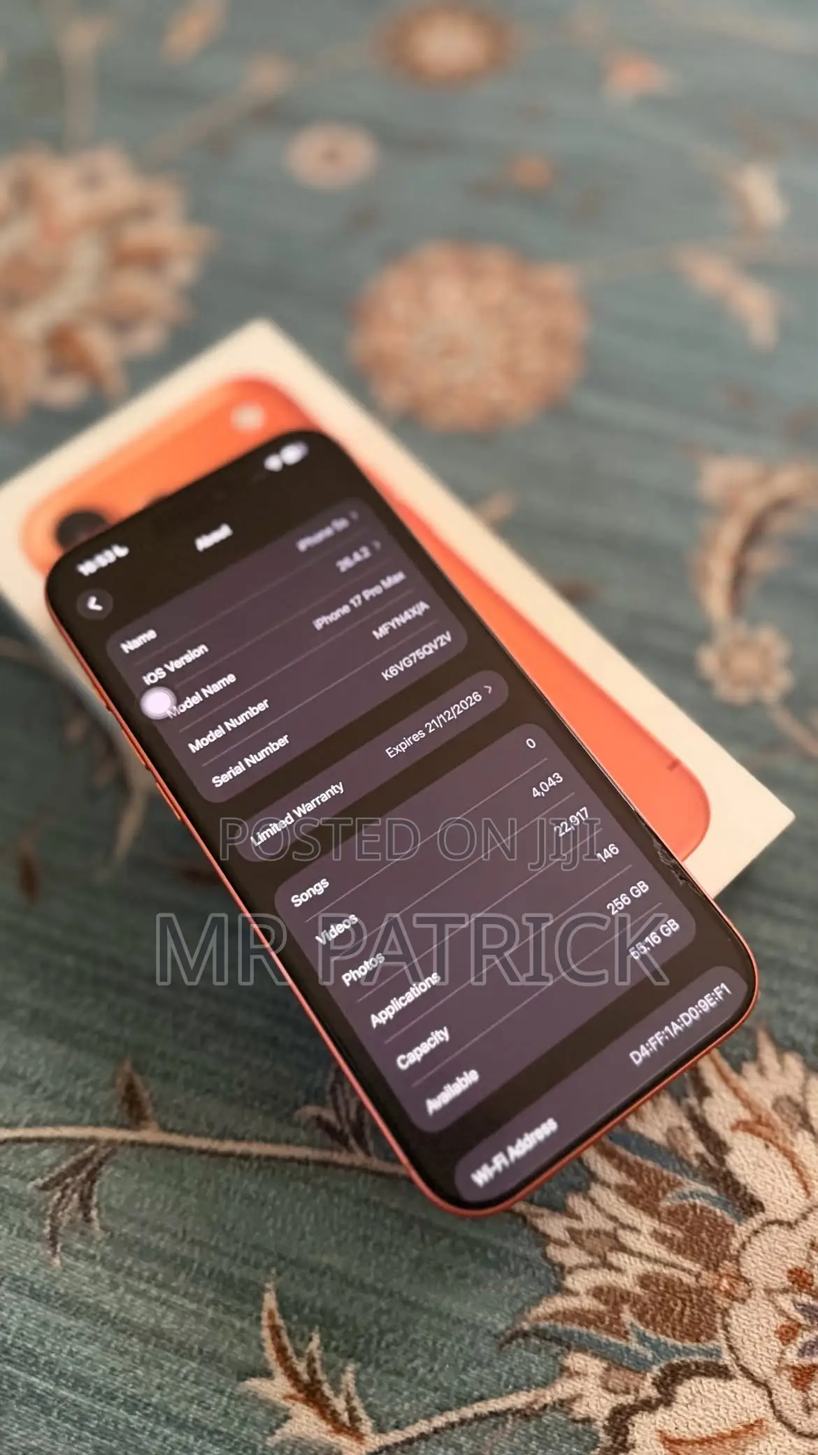 Apple iPhone 17 Pro Max 256 GB Orange