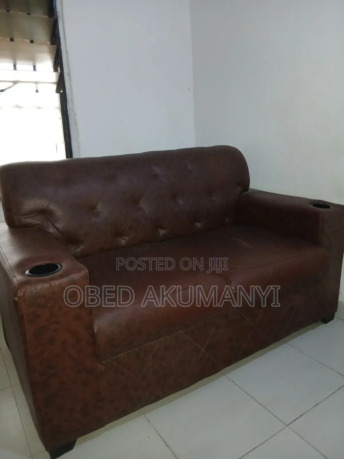 4 Seater Leather Sofa