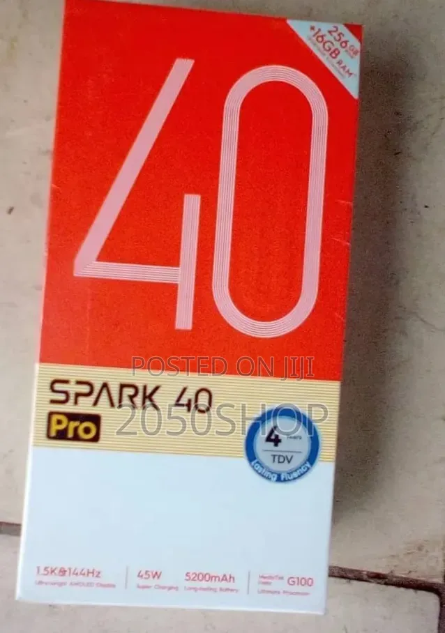 New Tecno Spark 40 Pro 256 GB Blue