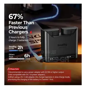 SMALLRIG Battery Charger for Canon LP-E6P (22.5W USB-C Charge)from USA