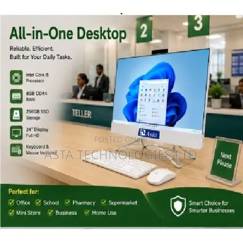 New Desktop Computer 8GB Intel Core i5 SSD 256GB