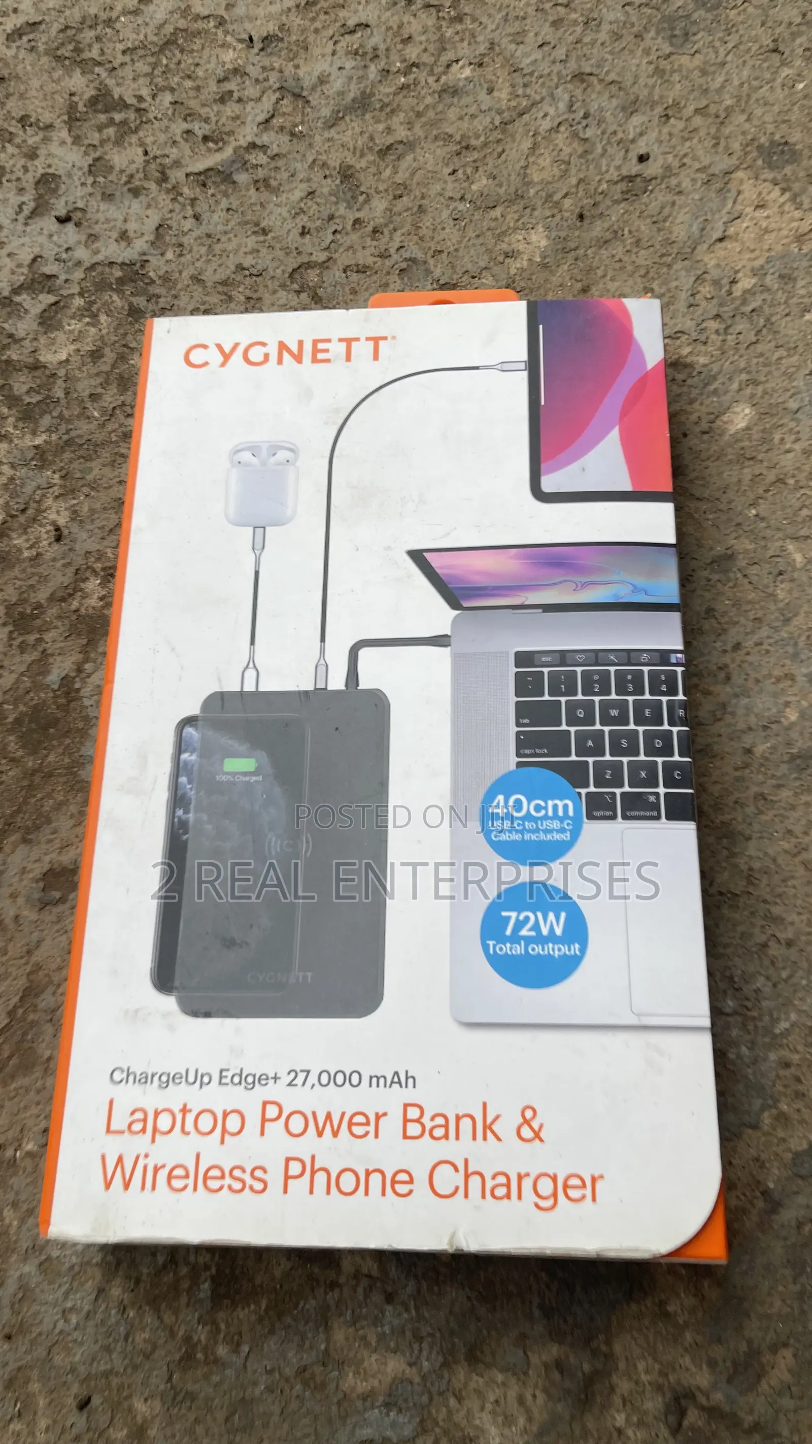 Cygnett ChargeUp Edge+ 27,000mAh Laptop Power Bank Wireless Charger
