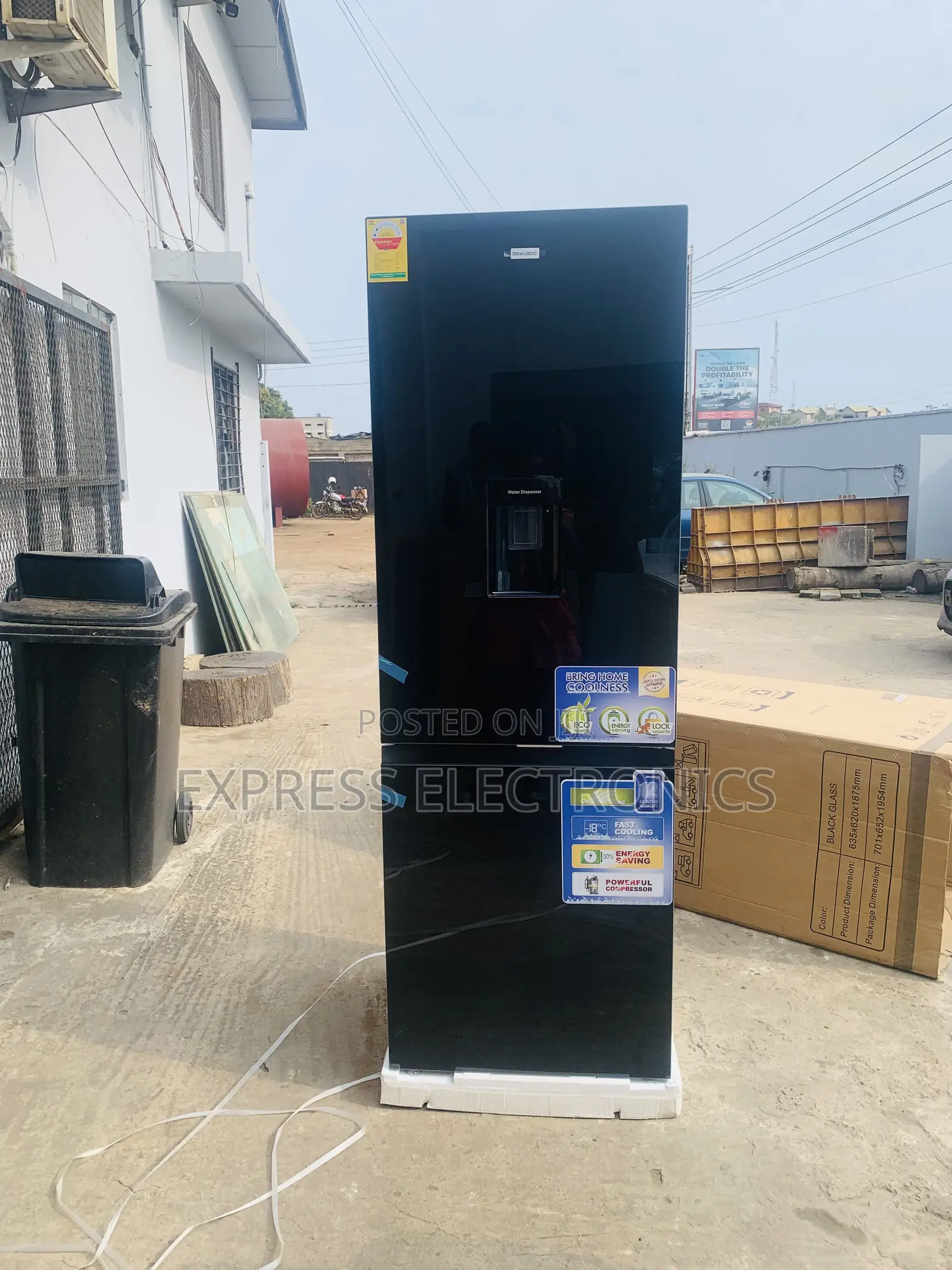 Shop the New Double Door Fridge Black With Dispenser NASd2-42wdb
