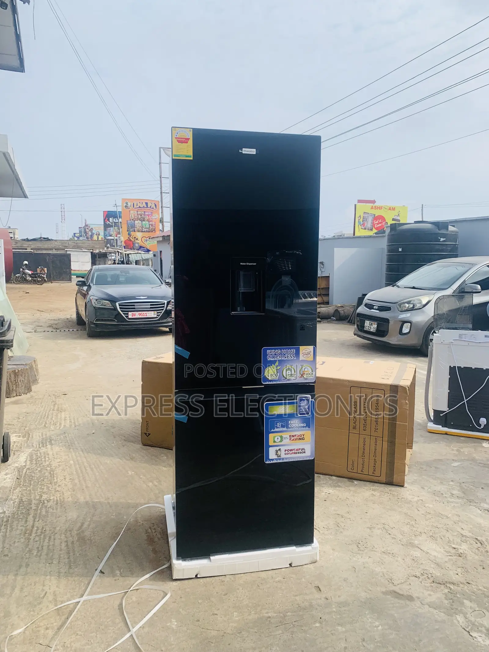 Newly in Box Double Door Fridge Nasco NASD2-42wdb