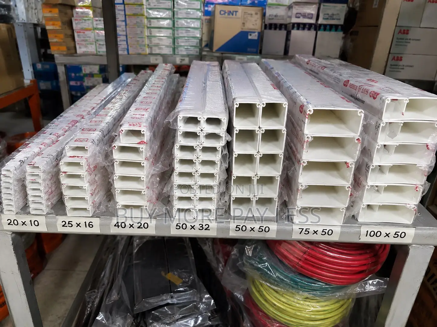 50x100 Trunking PVC Electrical Cable Trunk