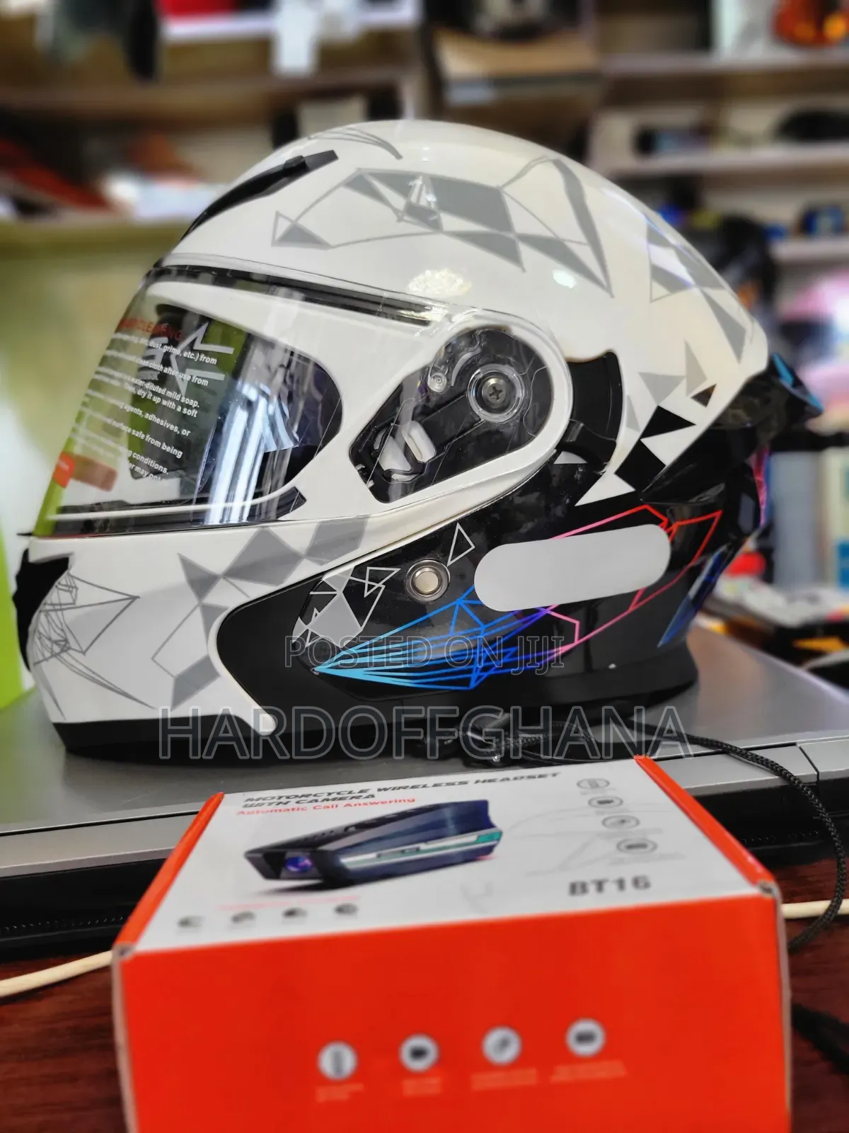 Motorcycle Helmet Flip-Up
