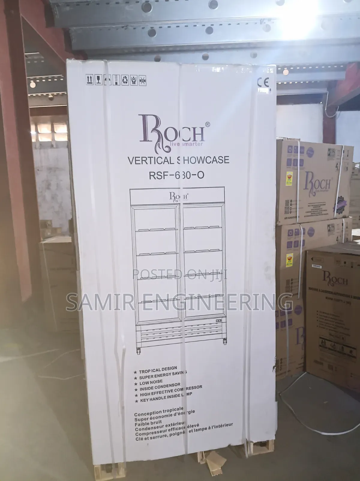 The Roch RSF-680-O Side-by-Side Showcase Display Refrigerator