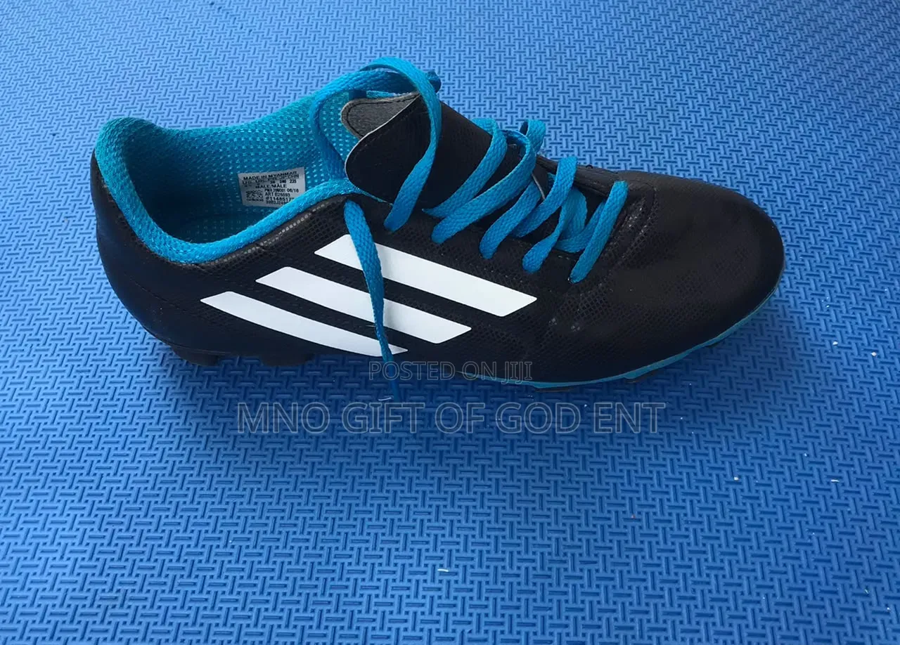 Adidas Soccer Cleats Conquisto FG Mens Size 38 Black Blue Running Shoe