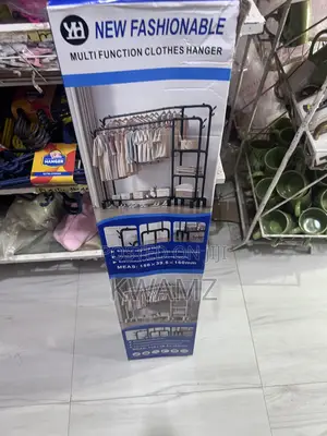 Freestanding Double-Rod Clothing Rack
