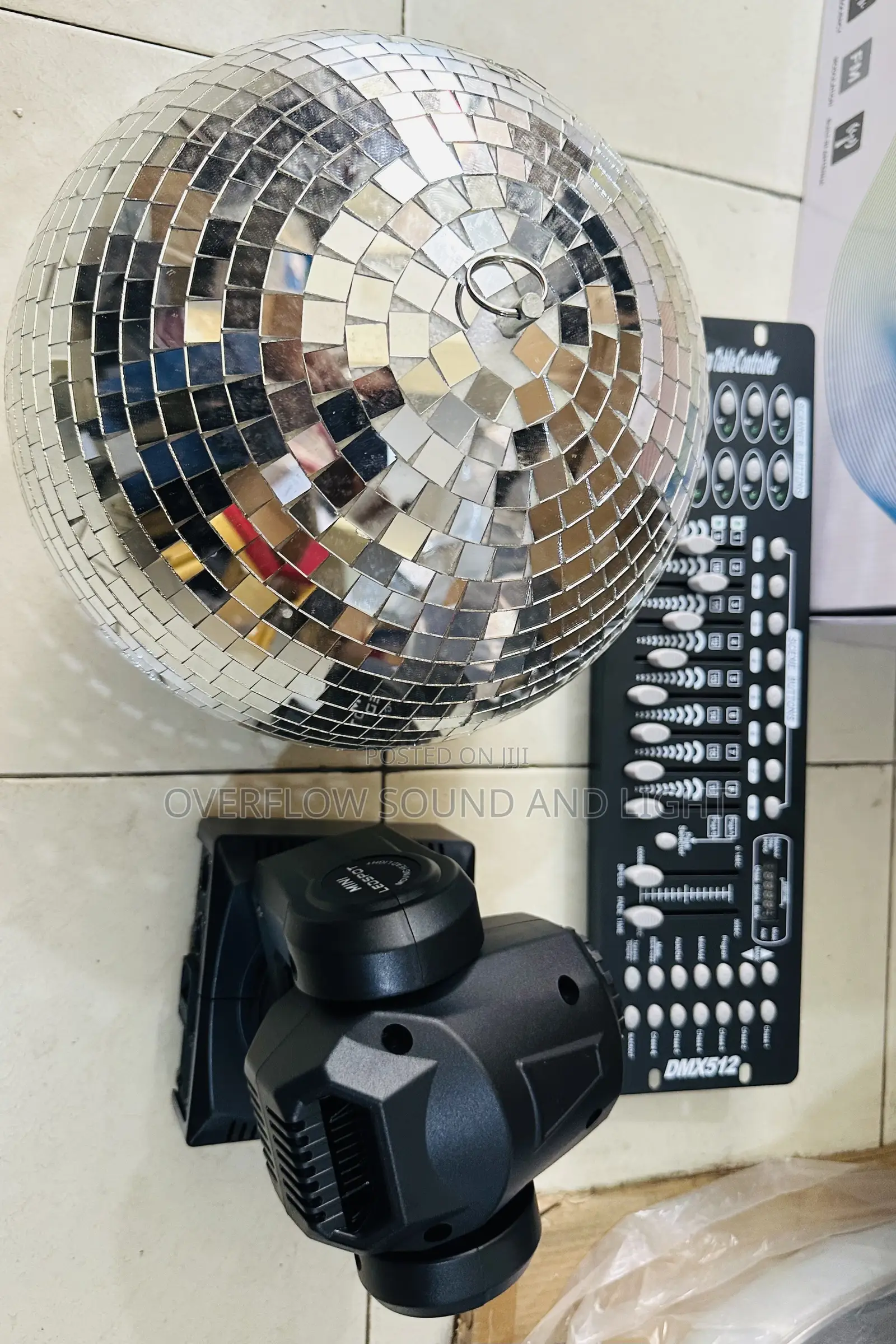 Mirror Ball, LED Light and DMX512 Light Controller