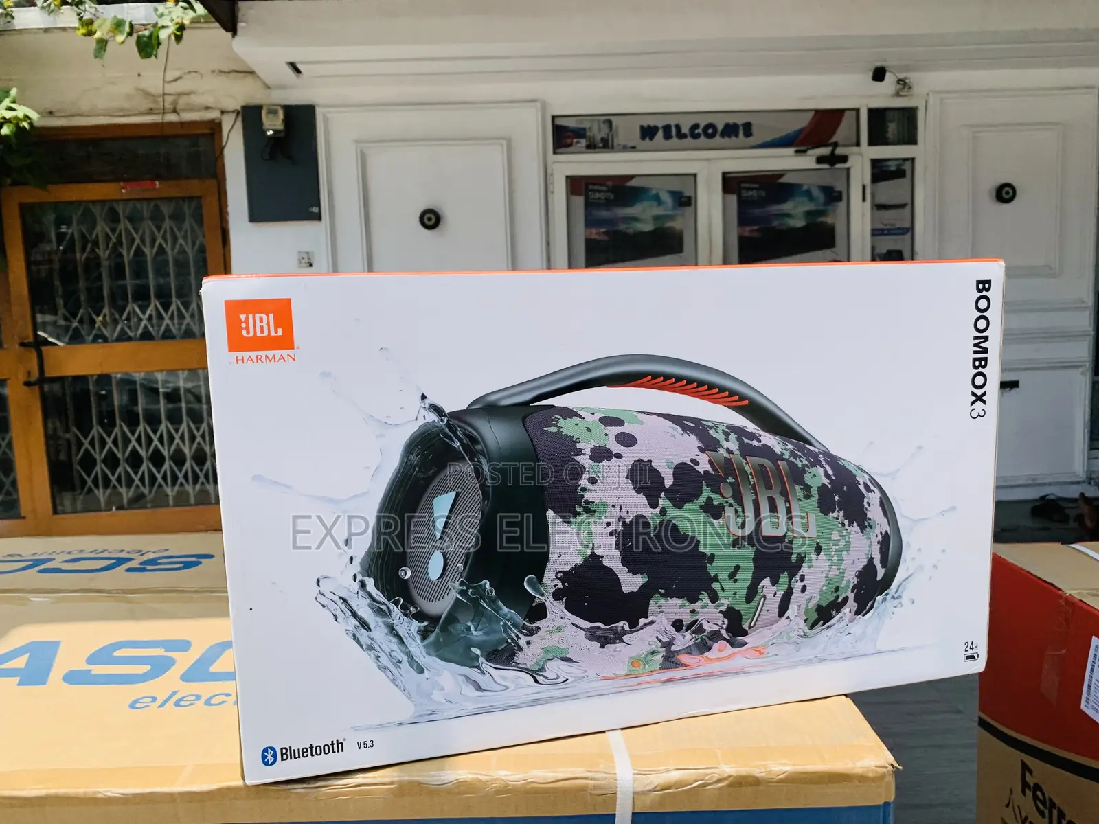 Brand New JBL Boombox 3 Black Portable Bluetooth Speaker With Massive
