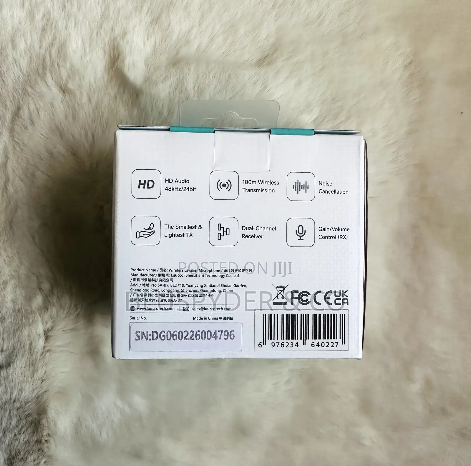Lucco Airwave Mini-(USB-C) Wireless Lavalier Microphone