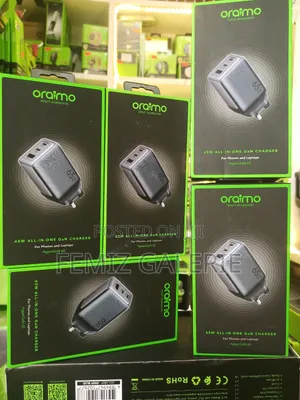 Oraimo Hyper Gan 65 65w Gan Wall Charger Kit + 100w Cc Cable