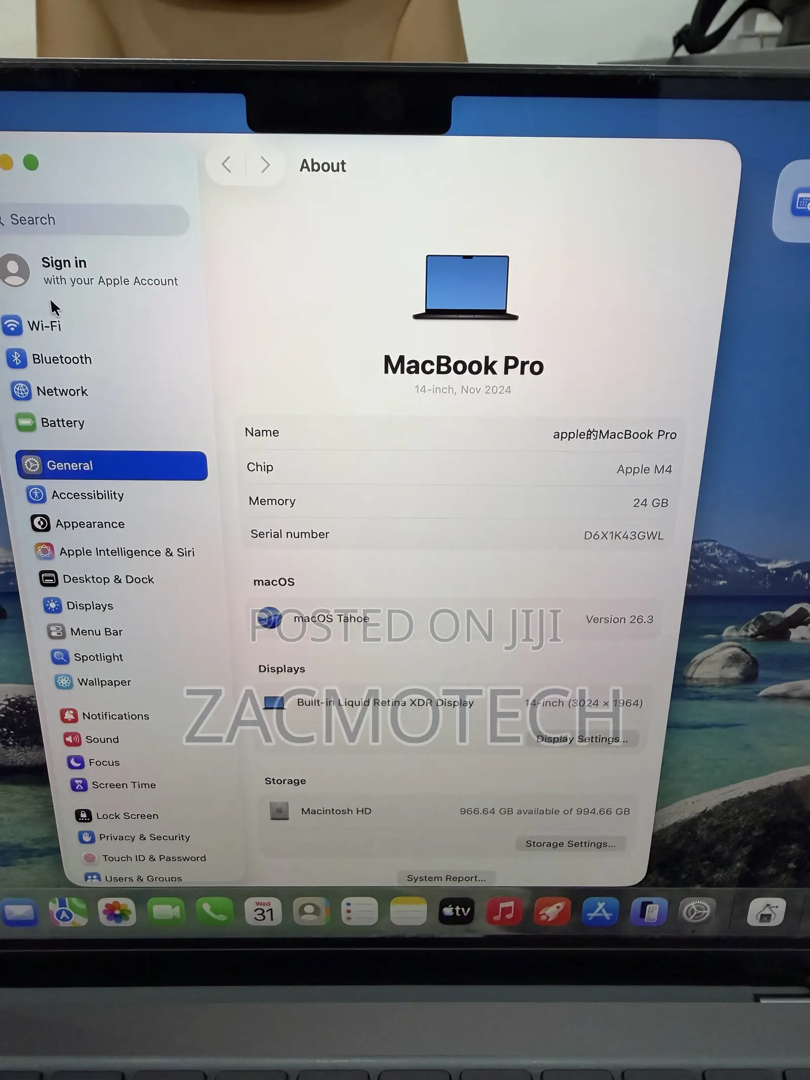 New Laptop Apple MacBook Pro 2024 M4 Pro 24GB Apple M4 SSD 1T