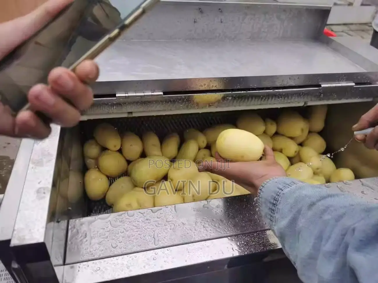 Electrical Brush Roller Potato Vegetable Washing Peeling Machine