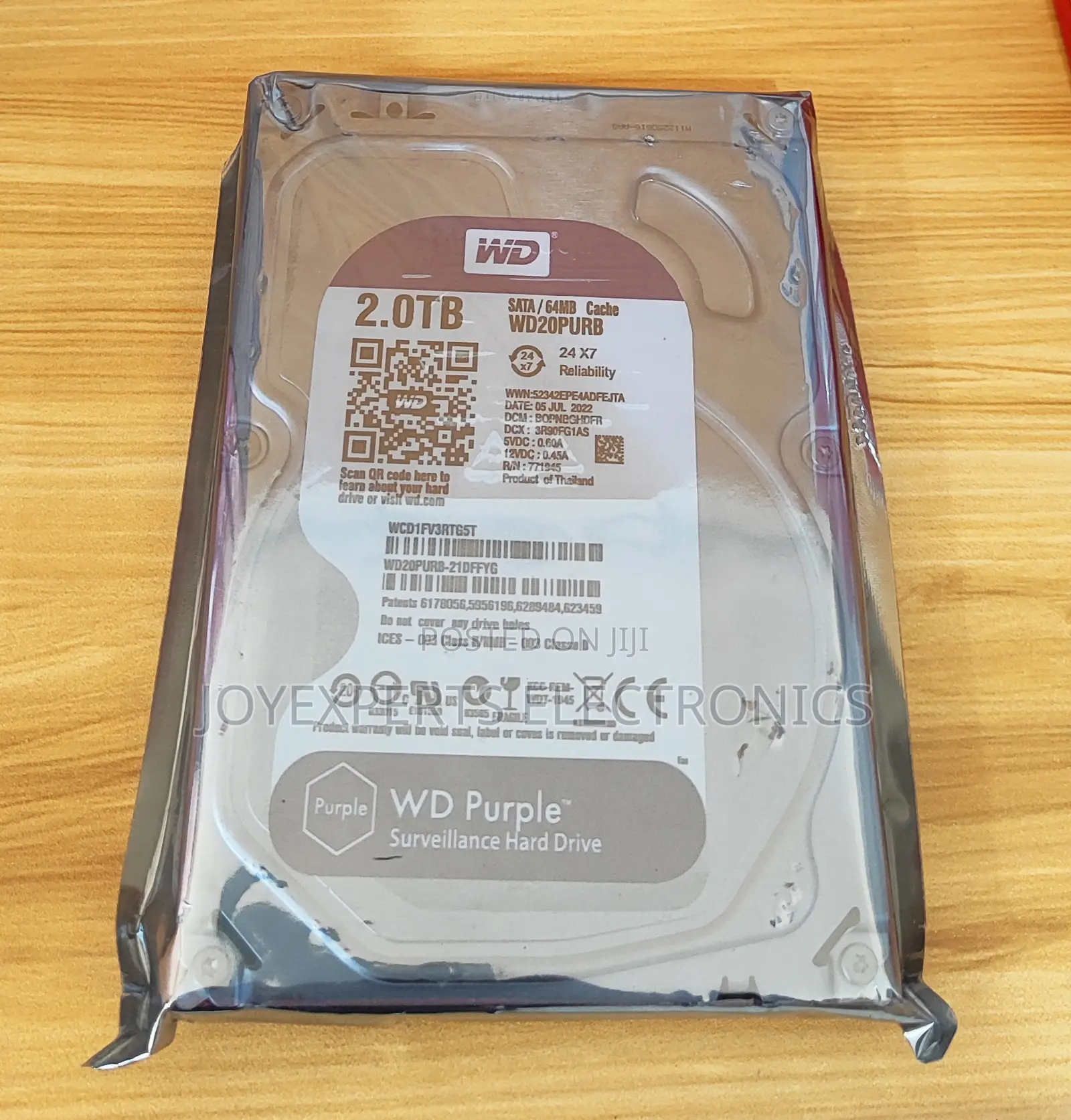 2TB Western Digital Surveillance Hard Drive