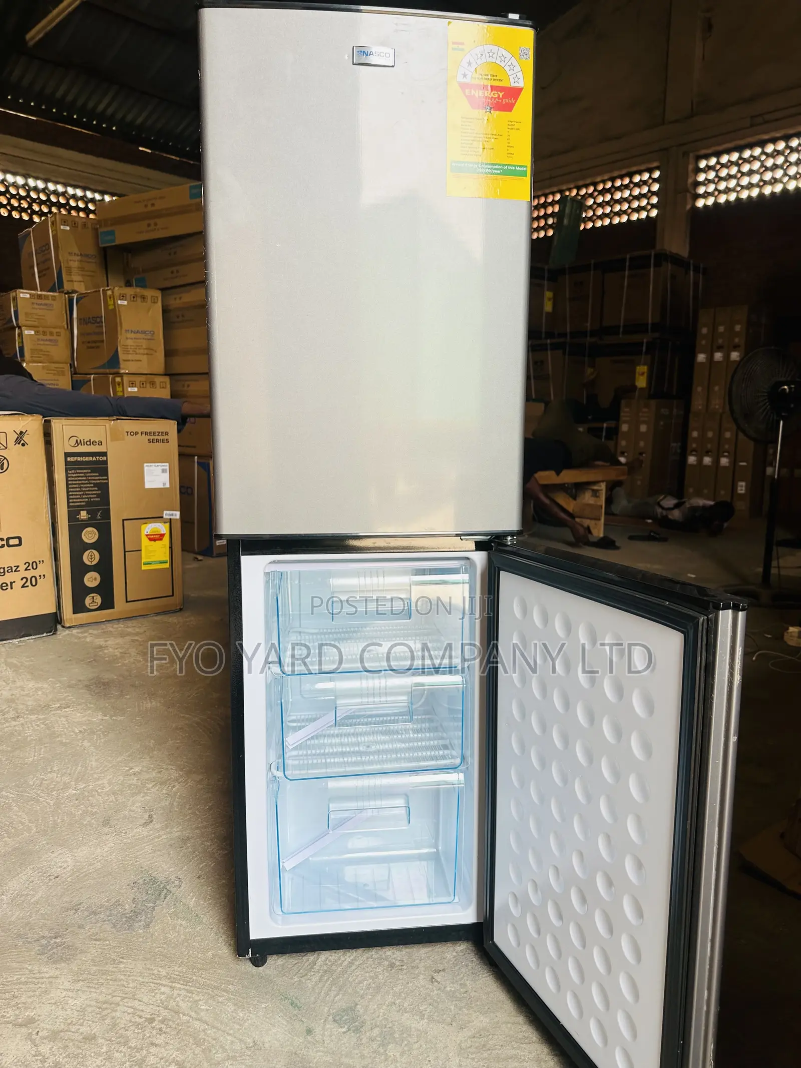 Energy Efficient Nasco 2 Doors Bottom Freezer Fridge