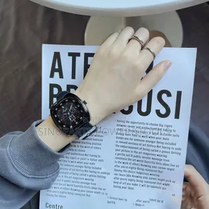 Unisex Black Analog Watch With Rubber Strap