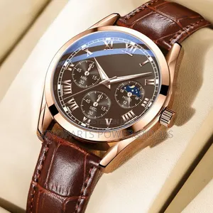 Men's Luxury Leather Quartz Watch – Business Style