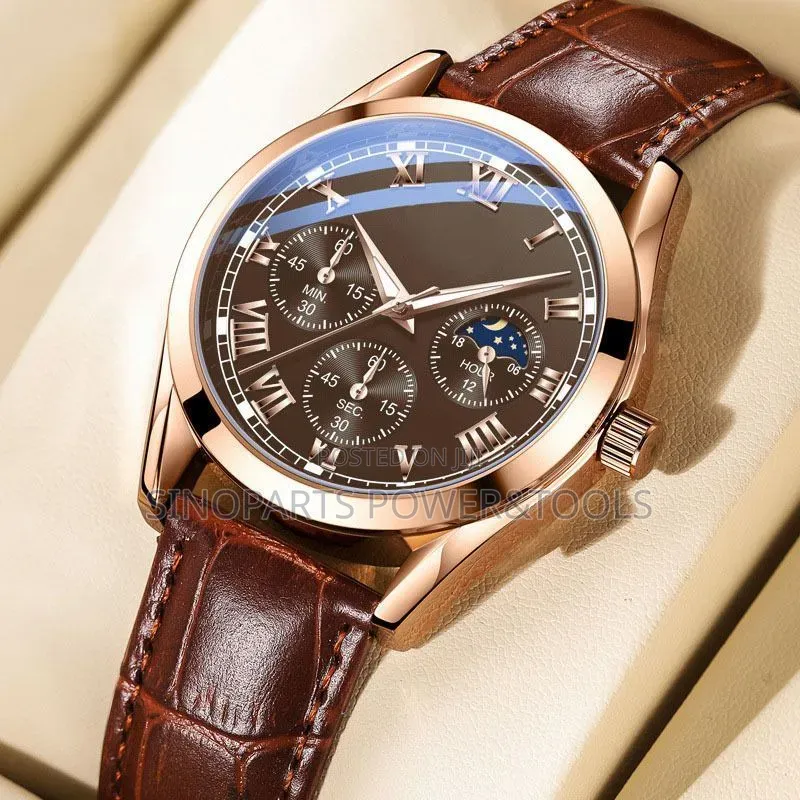Men's Luxury Leather Quartz Watch – Business Style
