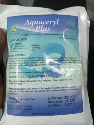 Aquaceryl Plus Biotic for Both Tilapia and Catfish