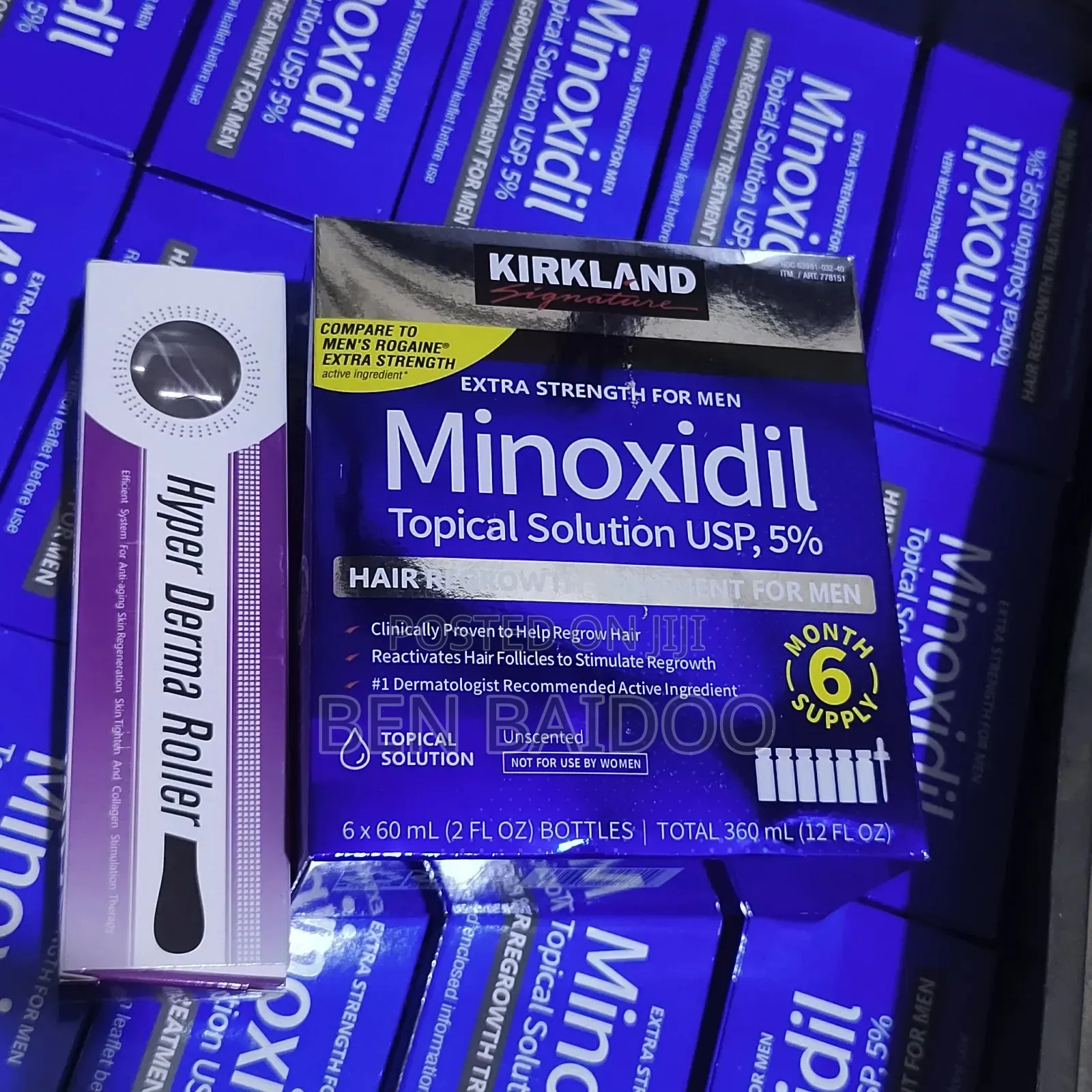 Kirkland Minoxidil Pack+ Derma Roller (Massive Hair Growth Combo)