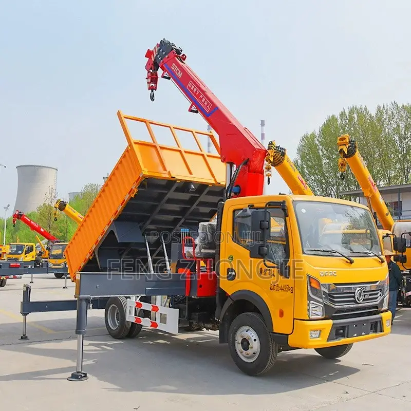 Tipper Truck With Truck‐mounted Crane