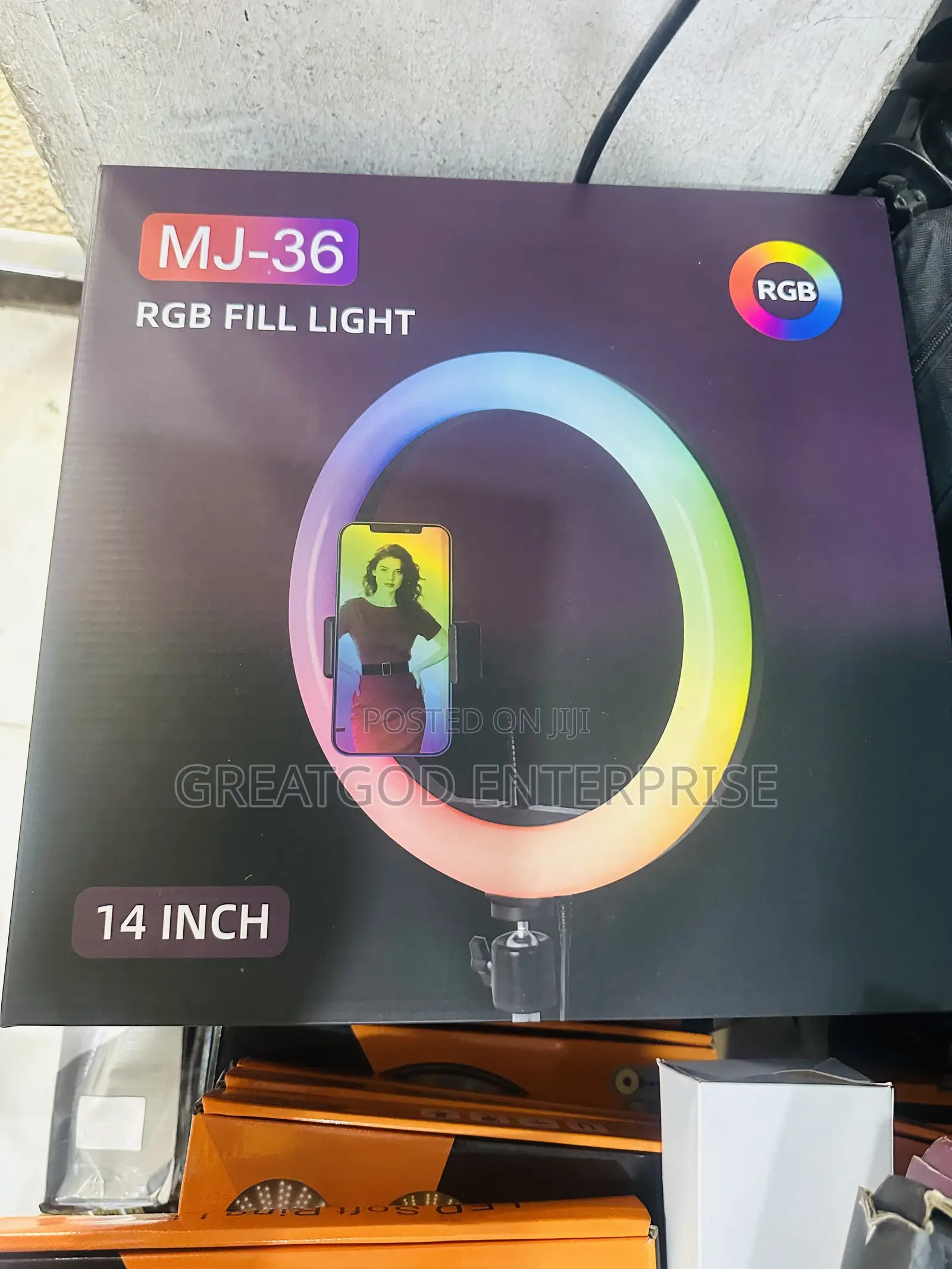 MJ-36 14-Inch RGB Fill Light With Adjustable Tripod Stand