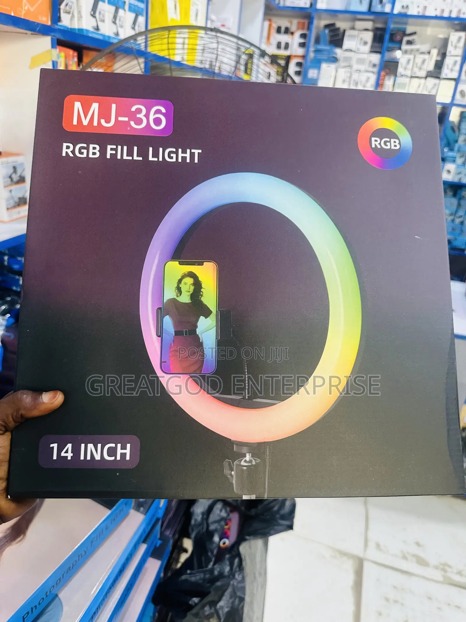 MJ-36 14-Inch RGB Fill Light With Adjustable Tripod Stand