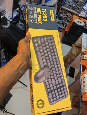 T-Wolf TF350 Dot Punk Wireless Keyboard and Mouse Set