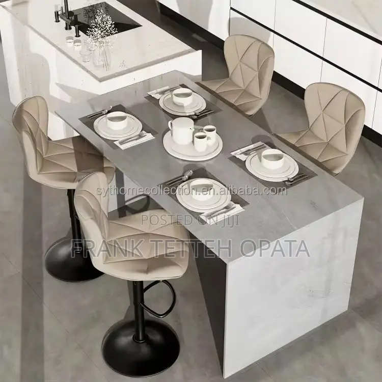 Bar Stool Modern Adjustable Faux Leather