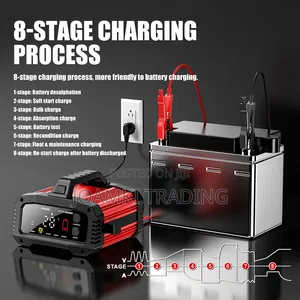 12v25a-24v15a Car Battery Charger, Smart Charger With Booster Mode