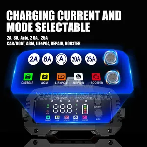 12v25a-24v15a Car Battery Charger, Smart Charger With Booster Mode