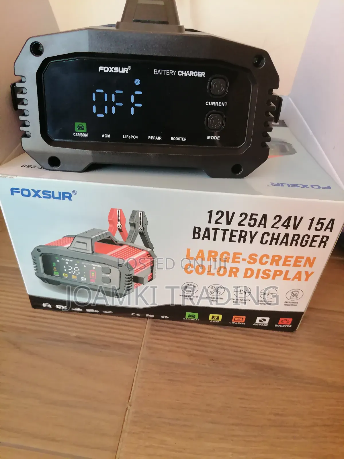 12v25a-24v15a Car Battery Charger, Smart Charger With Booster Mode