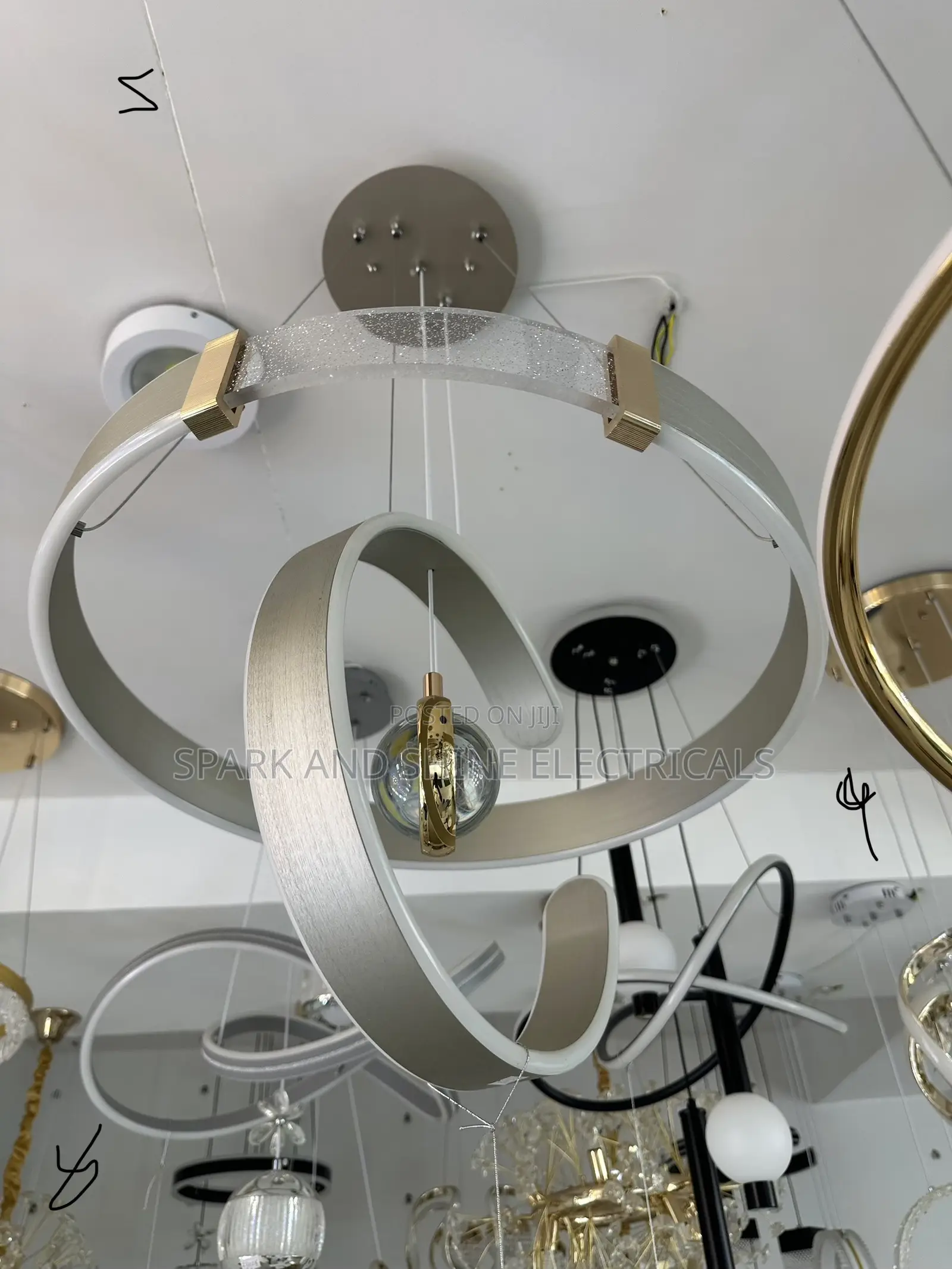 Multi-Ring LED Chandelier Light